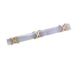 9CT GOLD MOUNTED BAR BROOCH