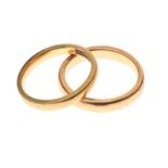 TWO 18CT GOLD BANDS