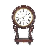 VICTORIAN MAHOGANY WALL CLOCK