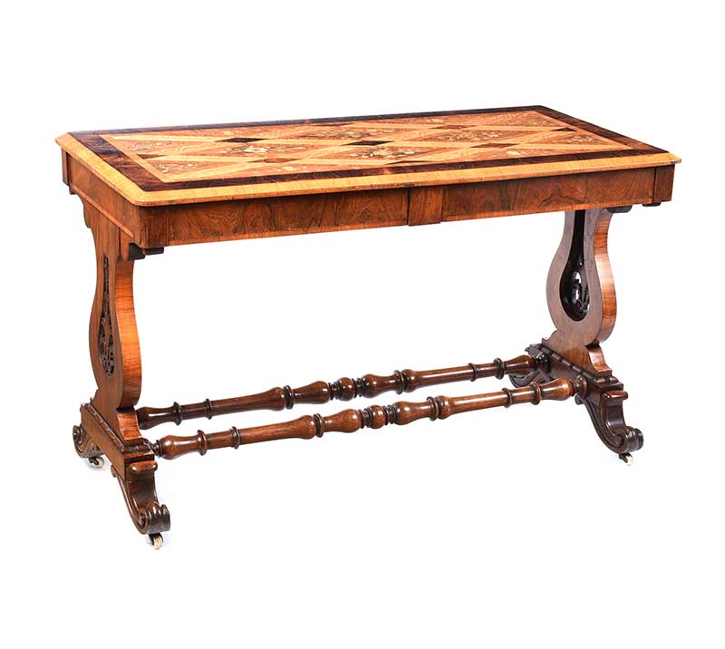 WILLIAM IV INLAID SIDE TABLE