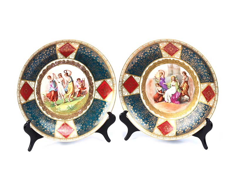 PAIR OF VIENNA WALL PLAQUES