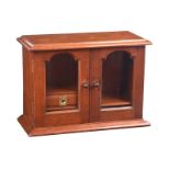 MAHOGANY TWO DOOR GLAZED CABINET