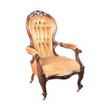 VICTORIAN MAHOGANY ARMCHAIR