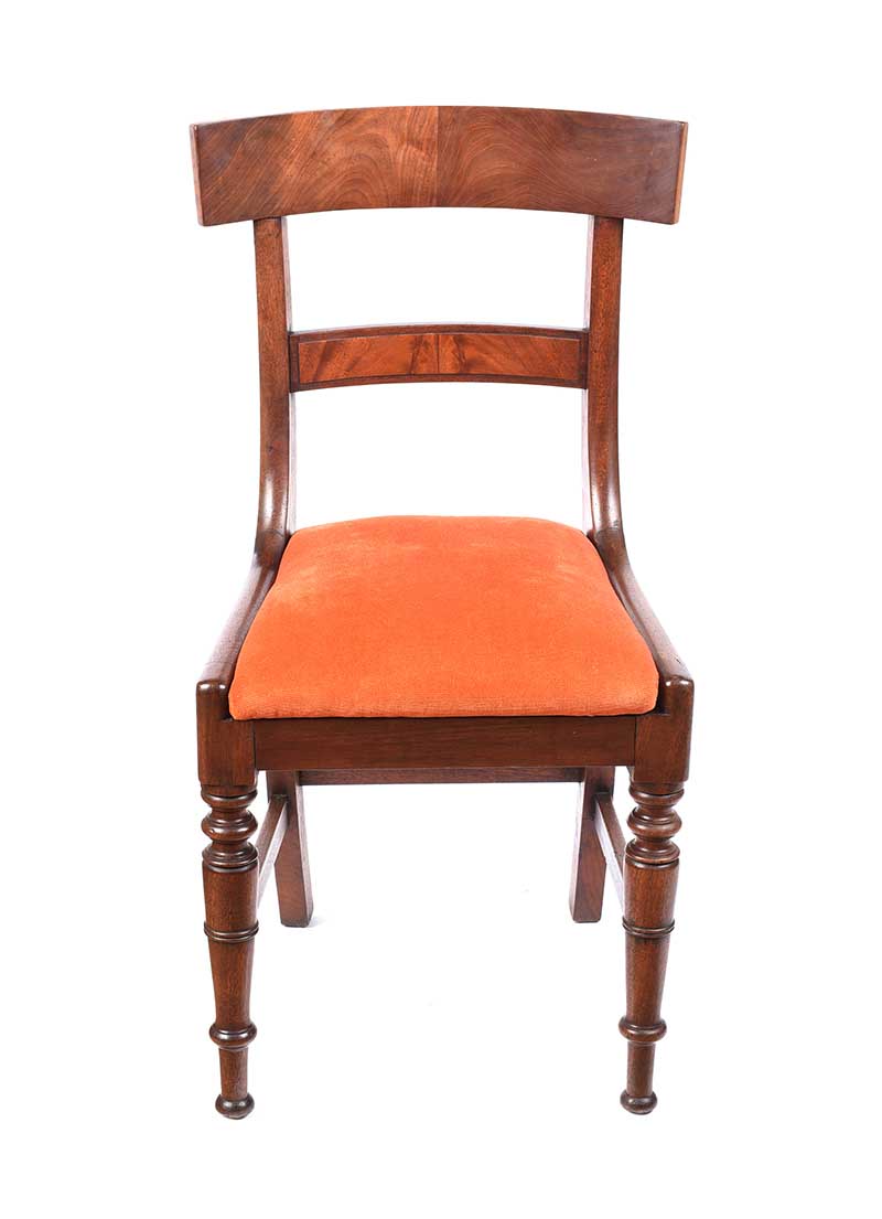 SET OF EIGHT GEORGIAN BAR BACK DINING ROOM CHAIRS - Image 4 of 6