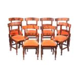 SET OF EIGHT GEORGIAN BAR BACK DINING ROOM CHAIRS