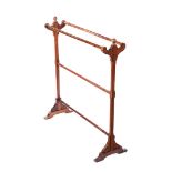 VICTORIAN MAHOGANY TOWEL RAIL