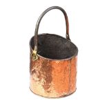 ART NOUVEAU COPPER COAL BUCKET