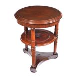 WILLIAM IV CIRCULAR MAHOGANY LAMP TABLE