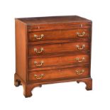 ANTIQUE MAHOGANY BACHELOR'S CHEST OF DRAWERS