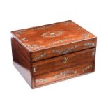 ANTIQUE ROSEWOOD JEWELLERY BOX