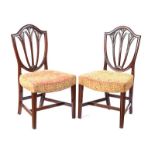 PAIR OF ANTIQUE SHIELD BACK SIDE CHAIRS