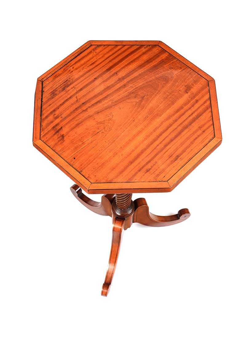 REGENCY SATINWOOD LAMP TABLE - Image 2 of 5