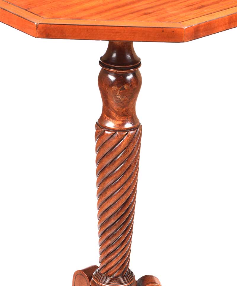 REGENCY SATINWOOD LAMP TABLE - Image 4 of 5