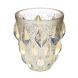 RENE LALIQUE OPALESCENT GLASS RAMPILLION VASE