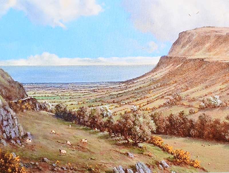 David Overend - GLENARIFF GLEN, COUNTY ANTRIM - Coloured Print - 6 x 8 inches - Signed