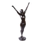 David Williams Ellis - FEMALE NUDE STUDY - Limited Edition Cast Bronze Sculpture (9/10) - 30 x 15