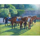 Sara Hobson - LONG SHADOWS - Oil on Canvas - 16 x 20 inches - Signed
