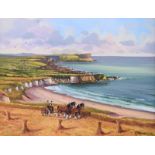 William Yeaman - WHITEPARK BAY, COUNTY ANTRIM - Oil on Canvas - 18 x 24 inches - Signed