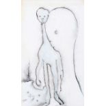 John Kingerlee - FIGURE STUDIES III - Mixed Media - 7 x 4 inches - Signed in Monogram