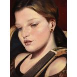 Ken Hamilton - THE MUSICIAN - Oil on Board - 12 x 9 inches - Signed in Monogram
