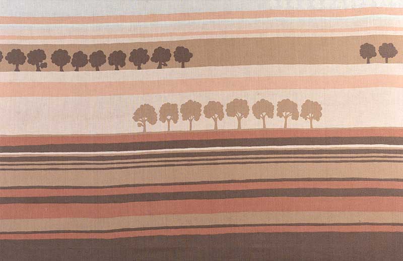 Irish School - LANDSCAPE WITH TREES - Screen Print on Irish Linen - 26 x 40 inches - Unsigned