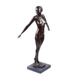 David Williams Ellis - FEMALE NUDE DANCER - Limited Edition Cast Bronze Sculpture (4/9) - 26 x 16