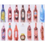 Neil Shawcross, RHA RUA - BOTTLES - Coloured Print - 16 x 20 inches - Unsigned