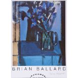 Brian Ballard, RUA - STILL LIFE, JUG OF FLOWERS - Coloured Print - 19 x 15 inches - Signed