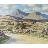 Maurice Canning Wilks, ARHA RUA - OUT FOR A STROLL, DONEGAL - Coloured Print - 12 x 14 inches -