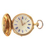 18CT GOLD DIAMODN-SET FOB WATCH