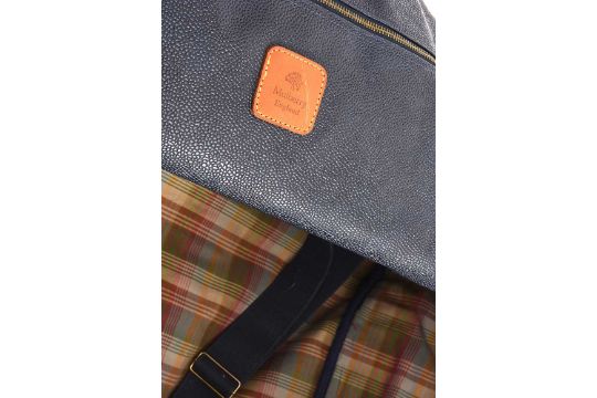 VINTAGE MULBERRY NAVY TRAVEL BAG - Image 6 of 6