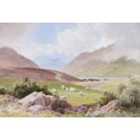 Joseph William Carey, RUA - THE SILENT VALLEY, MOURNES - Watercolour Drawing - 10 x 14.5 inches -