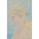 Maurice Canning Wilks, ARHA RUA - WOMAN READING - Watercolour Drawing - 7 x 5 inches - Signed in