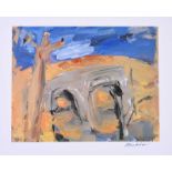 Basil Blackshaw, HRHA HRUA - CANAL BRIDGE - Coloured Print - 9.5 x 12 inches - Signed