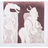 Jacinta Feeney - TWO LADIES - Limited Edition Coloured Lithograph (5/6) - 13 x 12 inches - Signed