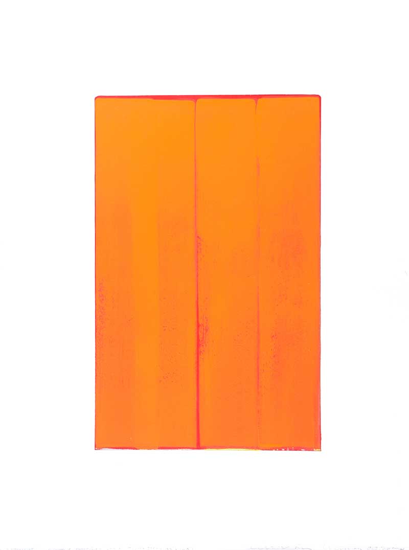 Ciaran Lennon - ORANGE - Gouache on Paper - 19 x 12 inches - Signed
