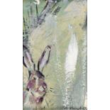 Con Campbell - IRISH HARE - Oil on Board - 4 x 7 inches - Signed