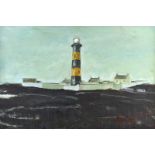 Rita Duffy, RUA - ST. JOHN'S LIGHTHOUSE - Oil on Canvas - 24 x 36 inches - Signed