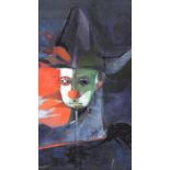 George Campbell, RHA RUA - CLOWN - Oil on Board - 21 x 12 inches - Signed