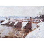 Tom Carr, HRHA RUA RWS - THE RED FOOTBRIDGE, NEWFORGE - Limited Edition Coloured Print (171/250) -