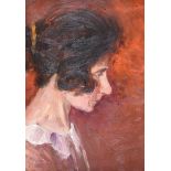 From The Studio of Roderic O'Conor - PORTRAIT OF A GIRL - Oil on Board - 13 x 9 inches - Unsigned