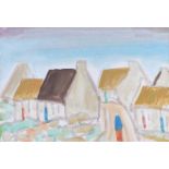 Markey Robinson - IRISH COTTAGES - Gouache on Board - 11 x 16 inches - Signed