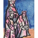 Gerard Dillon - THREE WISE MEN - Watercolour Drawing - 5.5 x 4.5 inches - Unsigned