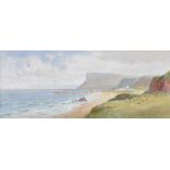Joseph William Carey, RUA - FAIRHEAD, COUNTY ANTRIM - Watercolour Drawing - 9.5 x 23 inches - Signed