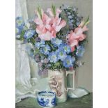 Henry Robinson Craig, RHA - STILL LIFE FLOWERS - Oil on Canvas - 28 x 20 inches - Signed