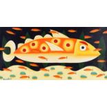 Graham Knuttel - BIG FISH - Oil on Canvas - 12 x 24 inches - Signed