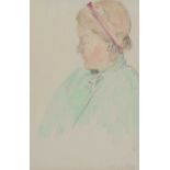 Maurice Canning Wilks, ARHA RUA - THE RED HAIR BAND - Watercolour Drawing - 7 x 5 inches - Signed