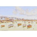 Samuel McLarnon, UWS - PORTRUSH HARBOUR - Coloured Print - 8 x 12 inches - Unsigned