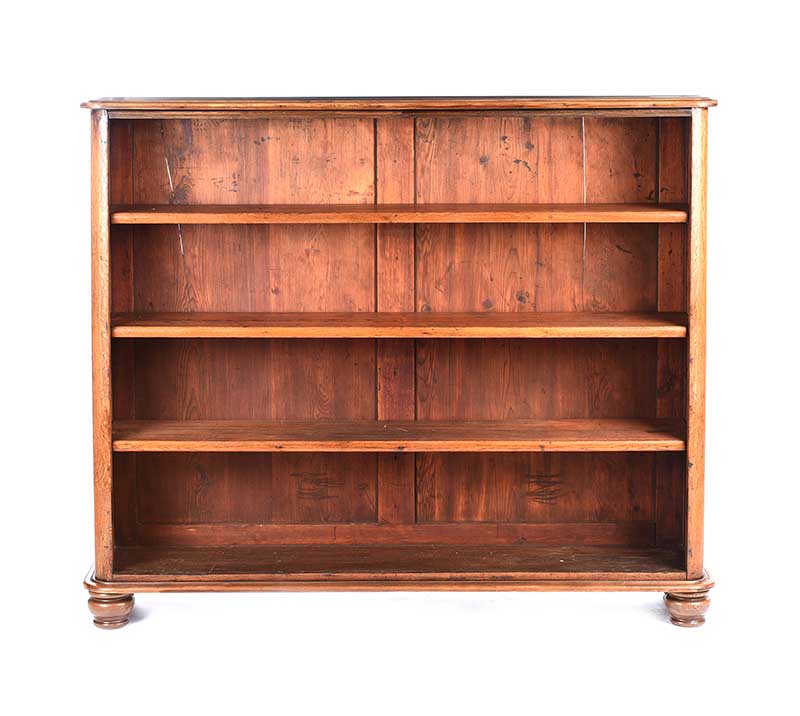 VICTORIAN OAK OPEN BOOKCASE - Image 3 of 4