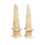 LARGE PAIR OF MARBLE OBELISKS